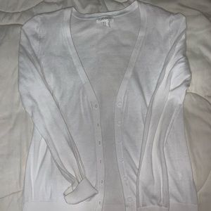 White cardigan